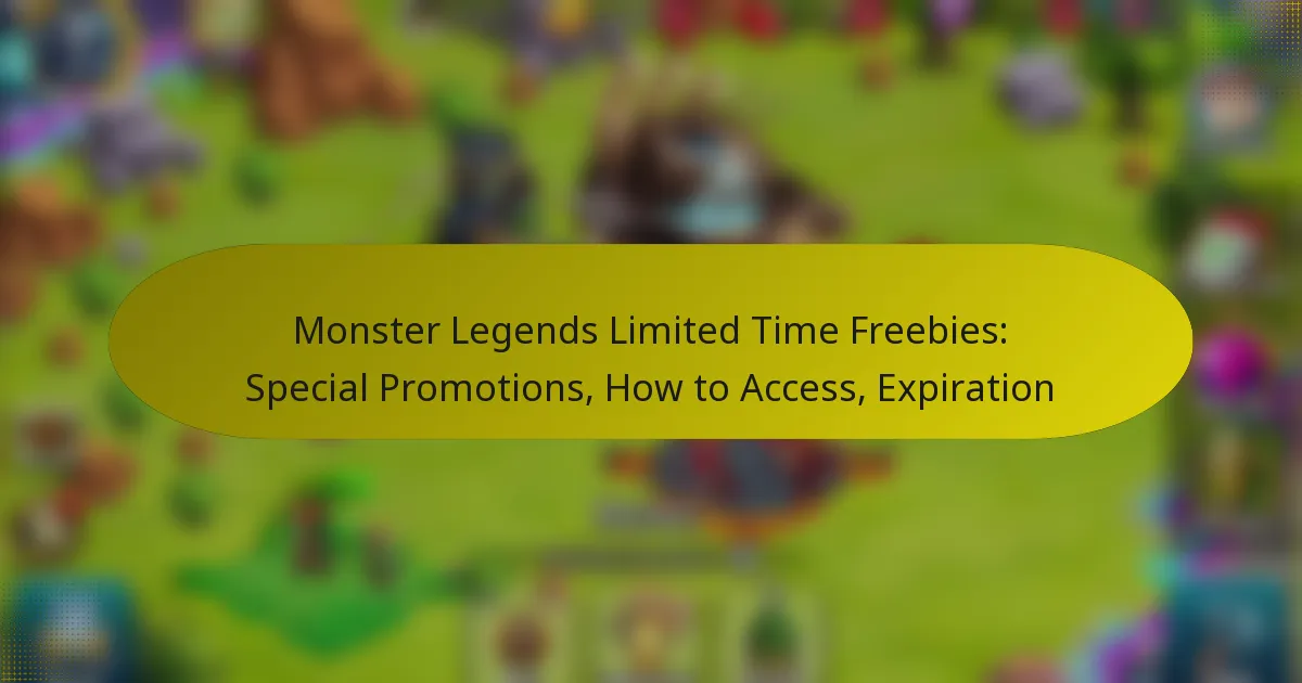 Monster Legends Limited Time Freebies: Special Promotions, How to Access, Expiration