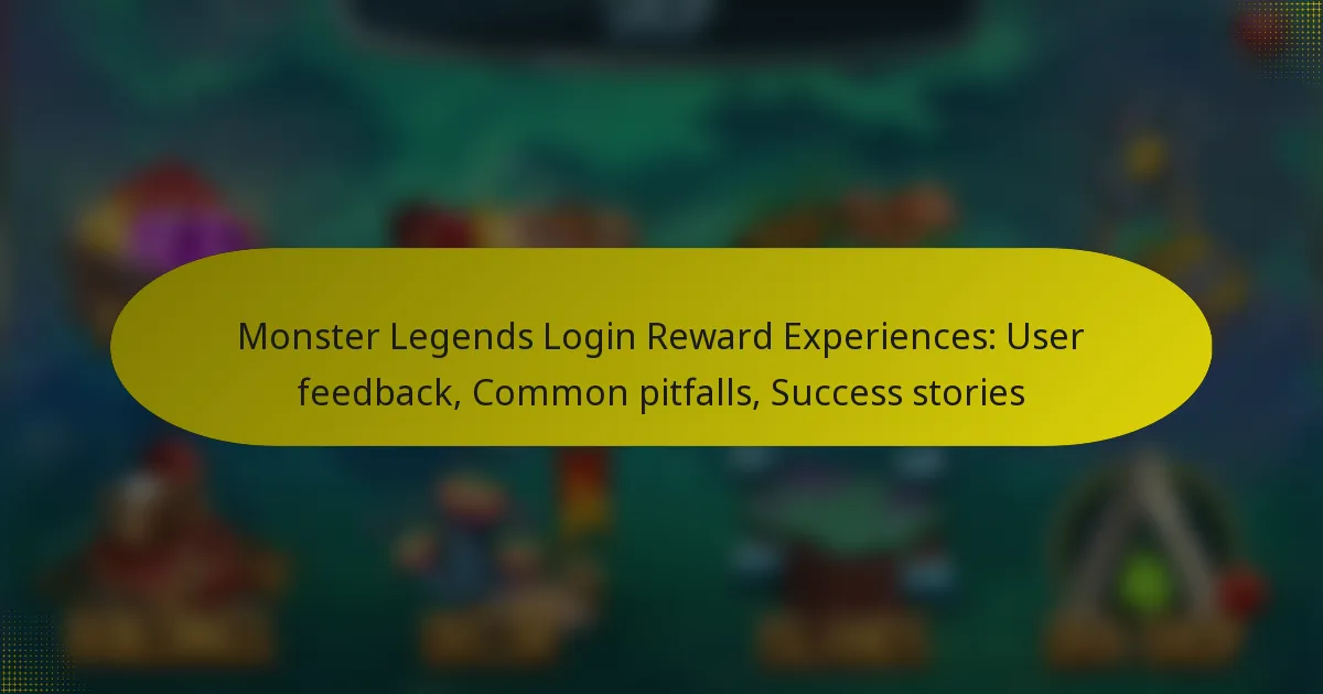 Monster Legends Login Reward Experiences: User feedback, Common pitfalls, Success stories