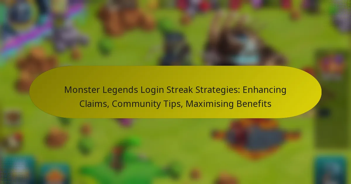 Monster Legends Login Streak Strategies: Enhancing Claims, Community Tips, Maximising Benefits