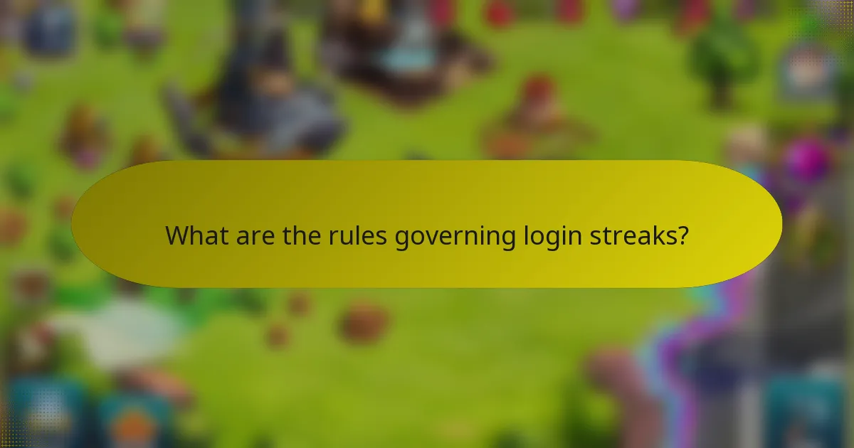 What are the rules governing login streaks?