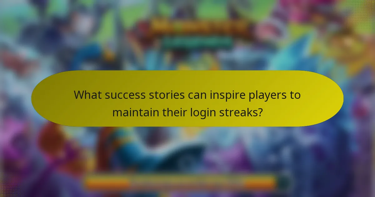 What success stories can inspire players to maintain their login streaks?
