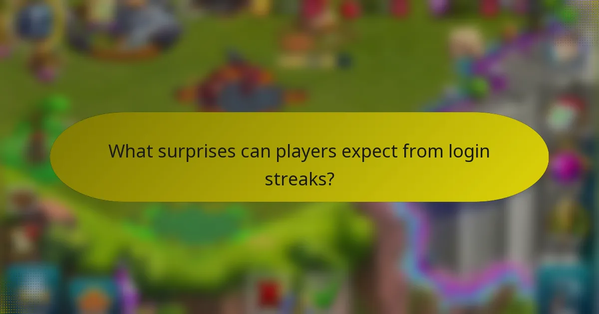 What surprises can players expect from login streaks?